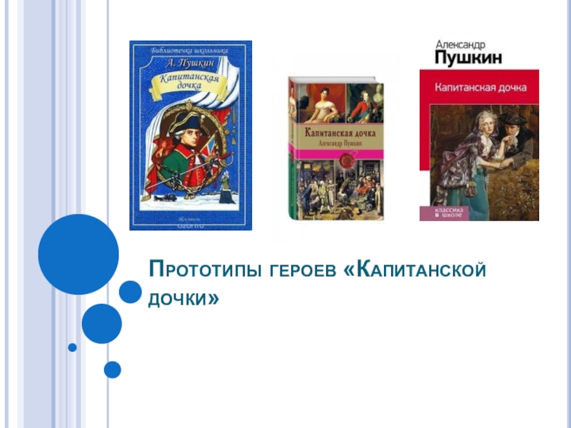 Проект по литературе история создания повести а с пушкина капитанская дочка прототипы героев повести