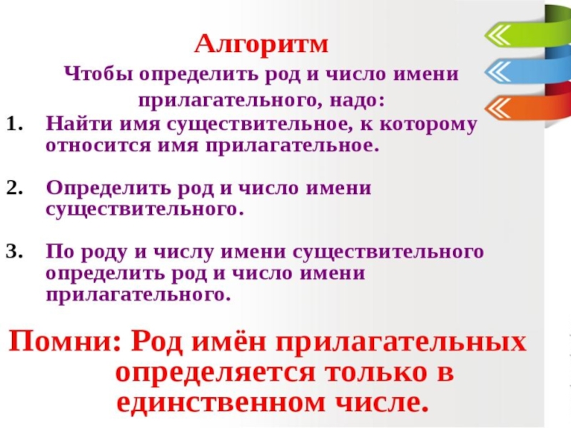 Число имен прилагательных презентация 3 класс