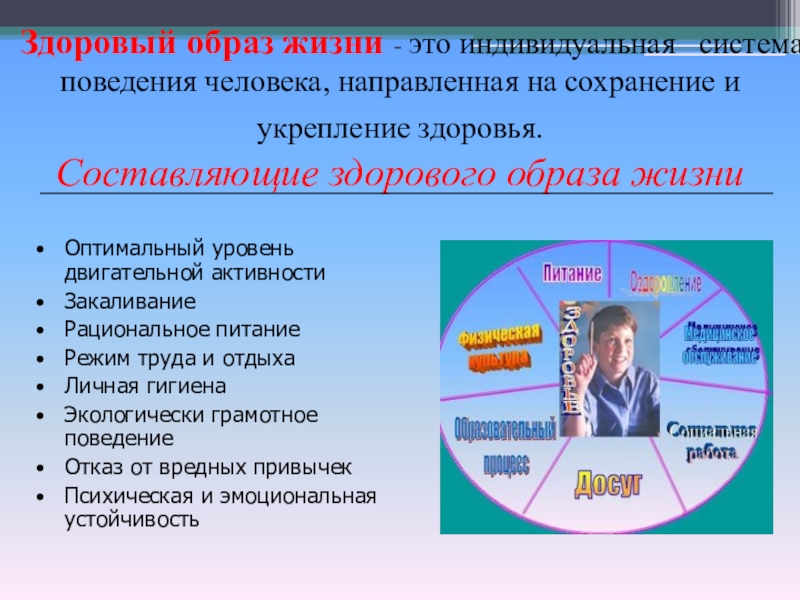 Здоровый образ жизни направлен на. Индивидуальная система ЗОЖ. Здоровый образ жизни это индивидуальная система. Система образа жизни. Здоровый образ жизни индивидуальная система поведения человека.