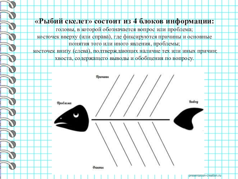 Рыбий скелет схема онлайн