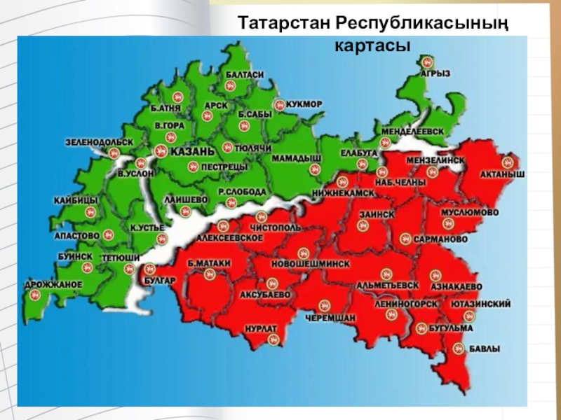 География 8 класс карта татарстана