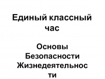 Презентация Классный час: Основы Безопасности Жизнедеятельности