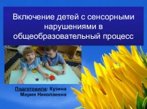 Включение детей с сенсорными нарушениями в общеобразовательный процесс