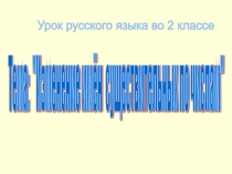 Презентация по русскому языку на тему Имя существительное (2 класс)