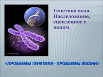 Презентация по биологии на тему Генетика пола