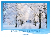 Стихи русских поэтов о зиме