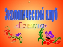 Презентация экологического клуба Почемучки