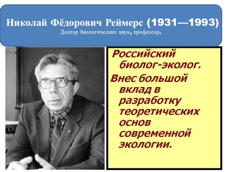 Николай федорович реймерс презентация