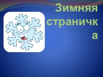 Внеурочная деятельность Весёлая грамматика.Презентация Зимняя страничка