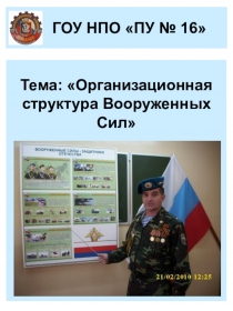 Организационная структура Вооруженных Сил. Виды Вооруженных Сил, рода войск