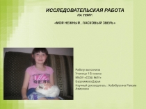Презентация исследовательской работы: Мой ласковый и нежный зверь