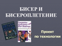 Презентация проекта по трудуБисер и бисероплетение
