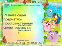 Развивающая предметно-пространственная группы ДОУ.