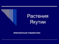 ЭОР к урокам географии, биологии, краеведения по теме Растения Якутии.