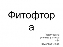 Презентация по биологии на тему: Грибы-паразиты. Фитофтора (6 класс)