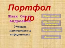 Портфолио учителя математики и информатики