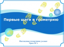 Презентация по наглядной геометрии на тему Первые шаги в геометрии