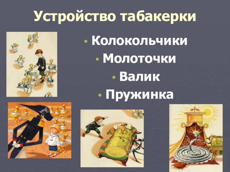 Табакерка чтение 4 класс. Одоевский городок в табакерке 4 класс. Устройство табакерки. Схема устройства табакерки. Механизм устройства табакерки.