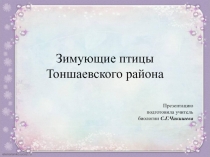 ПРЕЗЕНТАЦИЯ ПО БИОЛОГИИ ЗИМУЮЩИЕ ПТИЦЫ