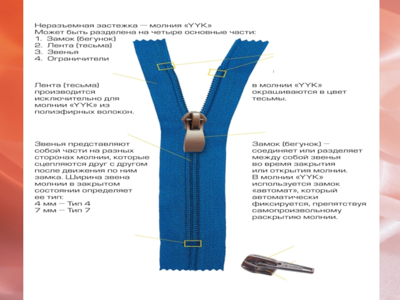 Из чего состоит молния для одежды