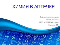 Презентация по химии на тему Химия в аптечке