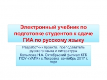 Электронный учебник для студентов колледжа. Подготовка к экзамену по русскому языку. Вариант 1. Дополнительная часть 7 заданий