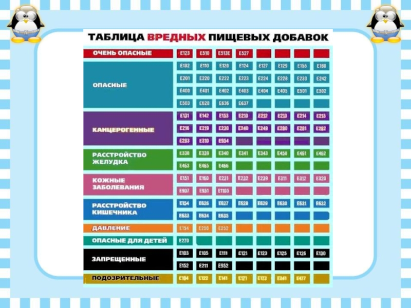 Исследование пищевых добавок в продуктах питания проект