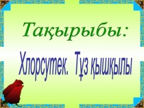 Сабақ жоспары: Хлорсутек. Тұз қышқылы