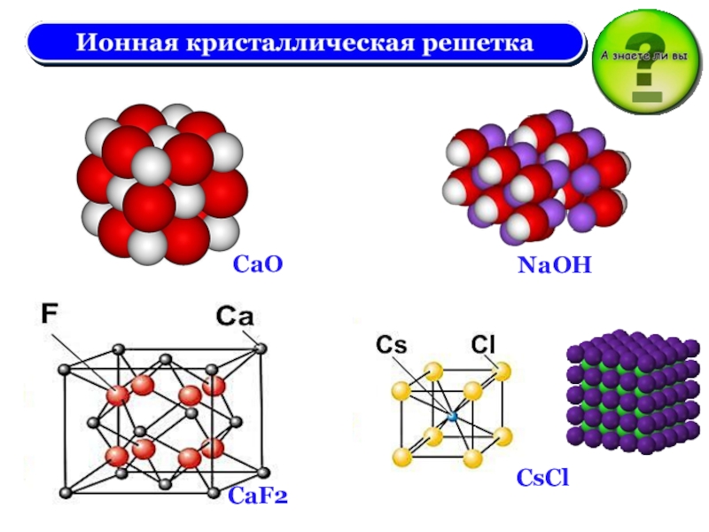 Тип химической связи и схема caf2