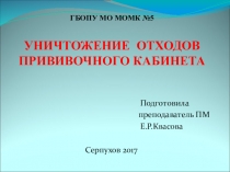 Уничтожение медицинских отходов прививочного кабинета