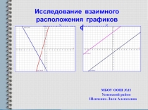 Презентация по алгебре на тему Исследование взаимного расположения графиков линейных функций (7 класс)