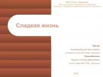Исследовательская работа обучающегося 9 класса Хитайлова А. Сладкая жизнь