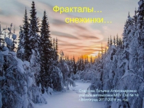 Презентация по внеклассной работе Фракталы- снежинки