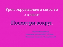 Презентация к уроку окружающего мира Посмотри вокруг