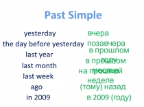 Презентация по английскому языку для 5 класса на тему Past Simple