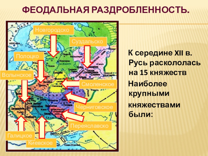 Задания феодальная раздробленность на руси