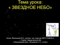 Презентация по окружающему миру на тему Звездное небо 2 класс