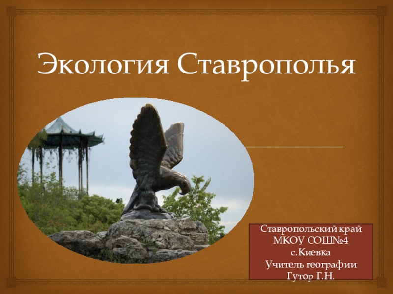 Презентация Презентация по географии на тему Экология Ставрополья
