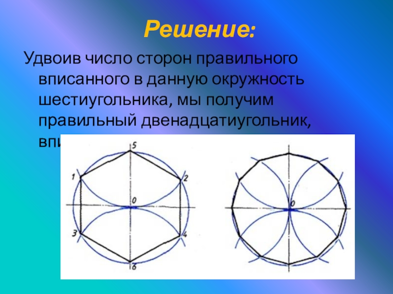 Построение правильных многоугольников 9 класс