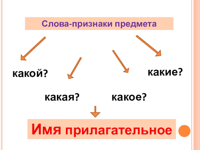 Слова признаки это