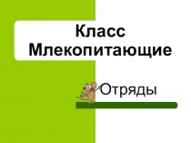 Презентация по биологии на тему Класс млекопитающие. Отряды (7класс)
