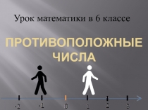 Презентация по математике на тему теме Противоположные числа (6 класс)