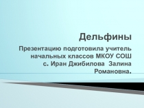 Презентация по окружающему миру Дельфины