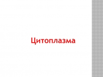 Презентация по теме: Цитоплазма