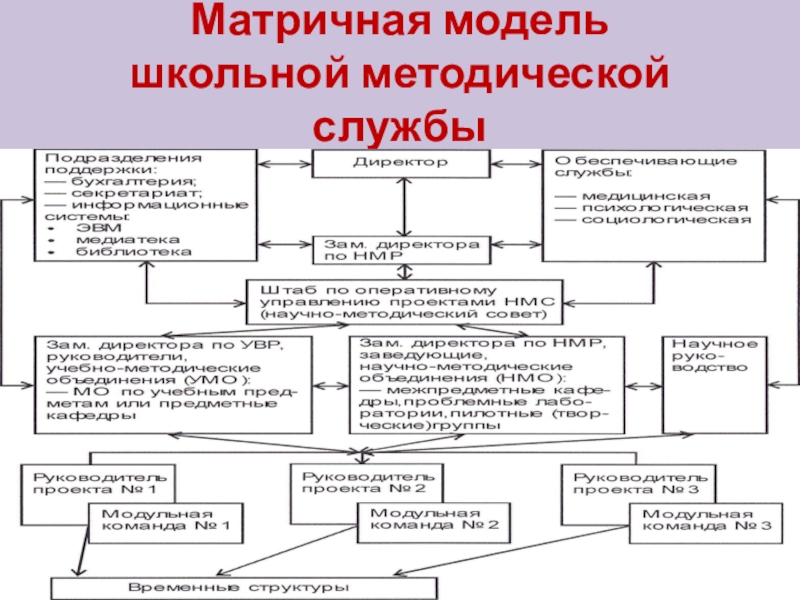 Модель службы. Методическая модель школы. Модель школьной методической службы. Матричная модель управления школой. Методическая модель методической службы школы.