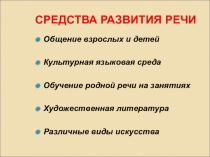 Презентация Средства развития речи