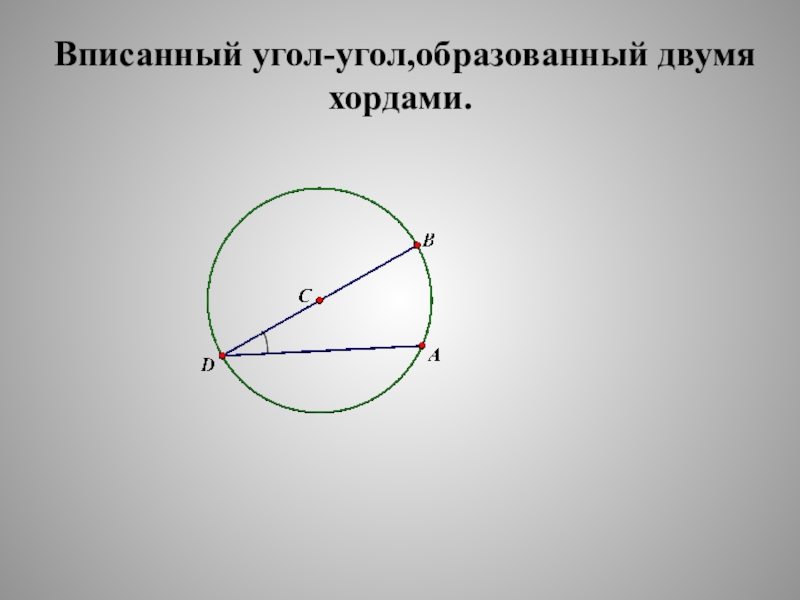 Угол образованный хордами окружности. Угол оьразовынный двумя хордам. Угол образованный хордами. Угол образованный двумя хордами окружности. Две хорды образуют вписанный угол.