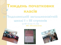 Презентація тижня початкових класів