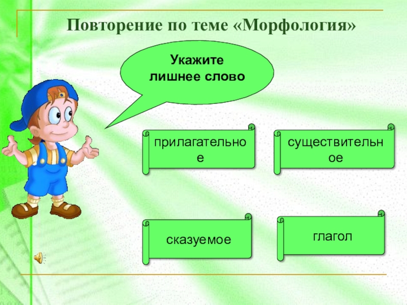 Урок русского языка в 6 классе морфология повторение презентация