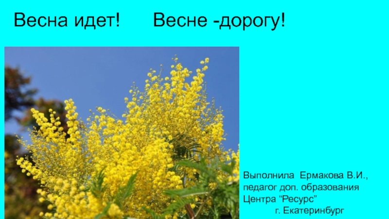 Презентация по биологии на тему Весна идёт! Весне-дорогу!(6 класс)